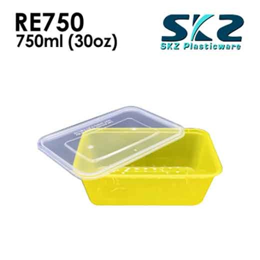 SKZ COLORED CONTAINER RECTANGULAR SERIES RE750 ENVIRONMENTAL FRIENDLY FOOD STORAGE MICROWAVABLE