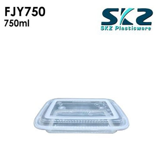 NEW (FJY-750) CLEAR CONTAINER RECTANGULAR SERIES 750ML ENVIRONMENTAL FRIENDLY FOOD STORAGE