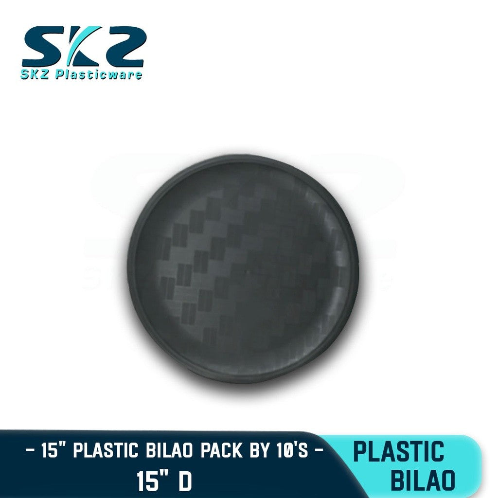 SKZ BLACK PLASTIC BILAO SIZE 10,12,14,16,18 REUSABLE AND ENVIRONMENTAL FRIENDLY BILAO