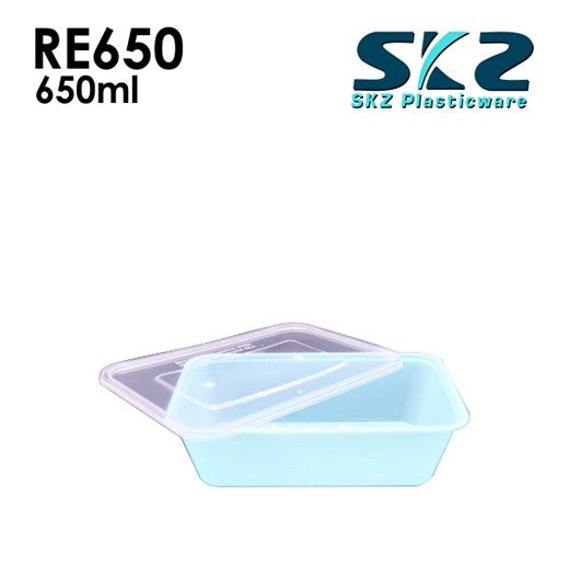 SKZ COLOREDCONTAINER RECTANGULAR SERIES RE650 650ml ENVIRONMENTAL FRIENDLY FOOD STORAGE MICROWAVABLE