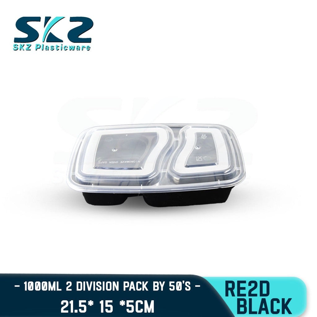 SKZ 2 DIVISION RECTANGULAR SERIES RE 2D ENVIRONMENTAL FRIENDLY FOOD STORAGE MICROWAVABLE