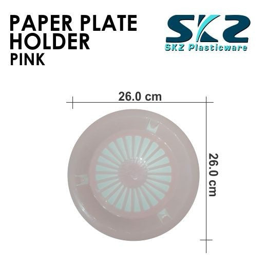 SKZ PAPER PLATE HOLDER ASSORTED COLOR 12 TO 24PCS 10" (HIGH QUALITY PLASTIC)