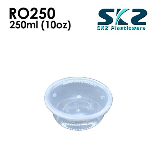 SKZ CLEAR CONTAINER ROUND SERIES R0250 250ml ENVIRONMENTAL FRIENDLY FOOD STORAGE MICROWAVABLE