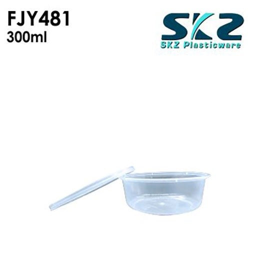 NEW (FJY-481) CLEAR CONTAINER ROUND SERIES 300ML ENVIRONMENTAL FRIENDLY FOOD STORAGE MICROWAV