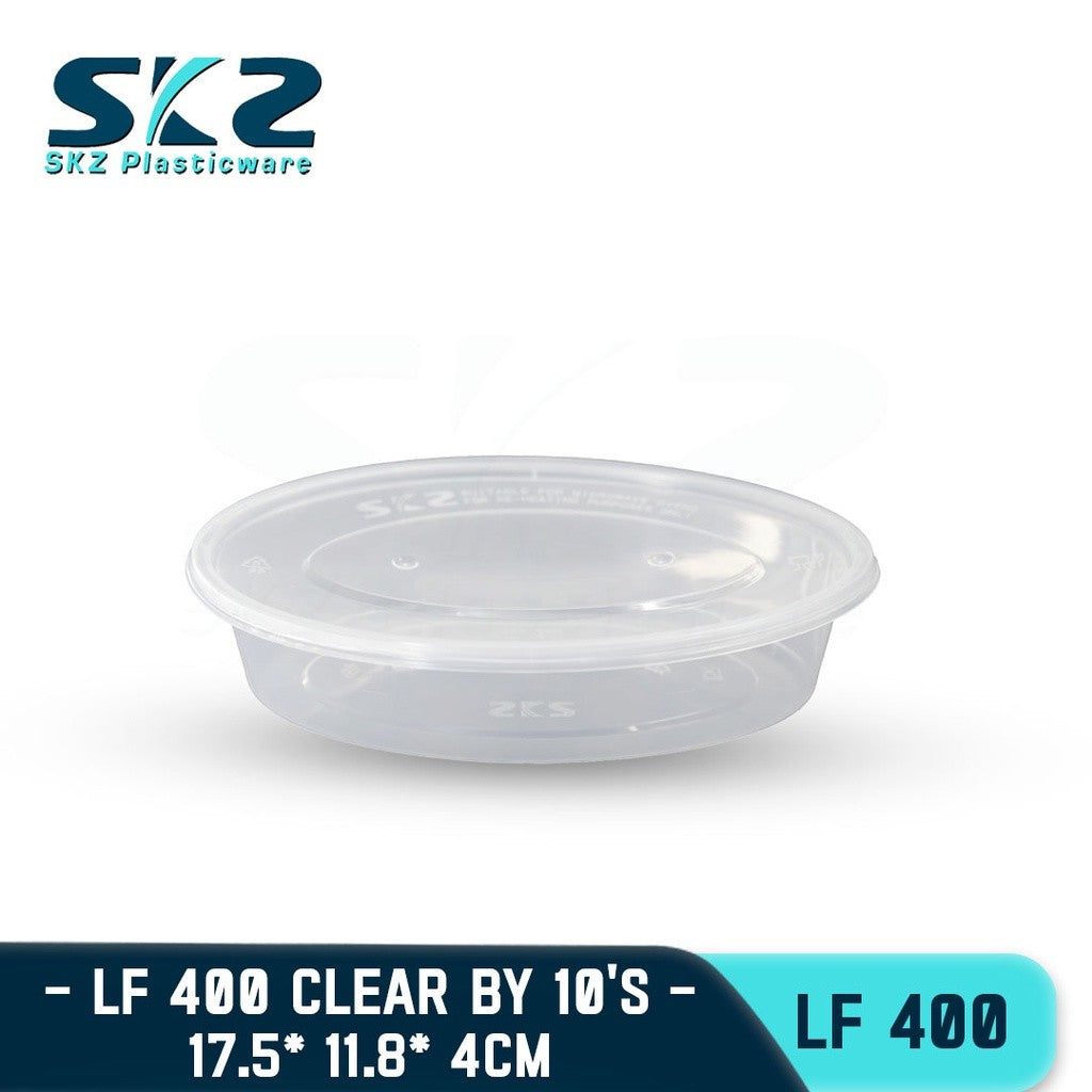 SKZ 1BOX CLEAR OVAL CONTAINER SERIES LF500 400ml ENVIRONMENTAL FRIENDLY LECHE FLAN CONTAINER