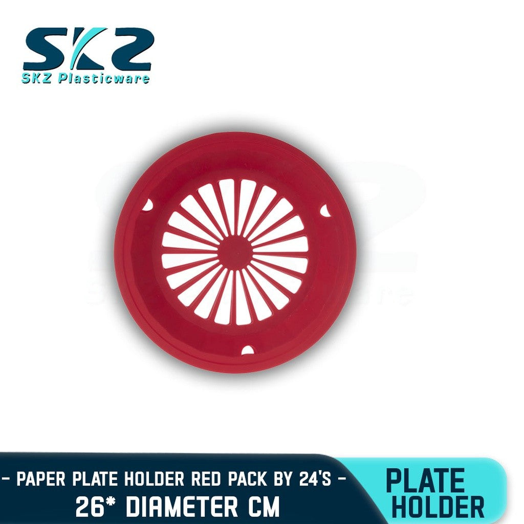 SKZ PAPER PLATE HOLDER ASSORTED COLOR 12 TO 24PCS 10" (HIGH QUALITY PLASTIC)