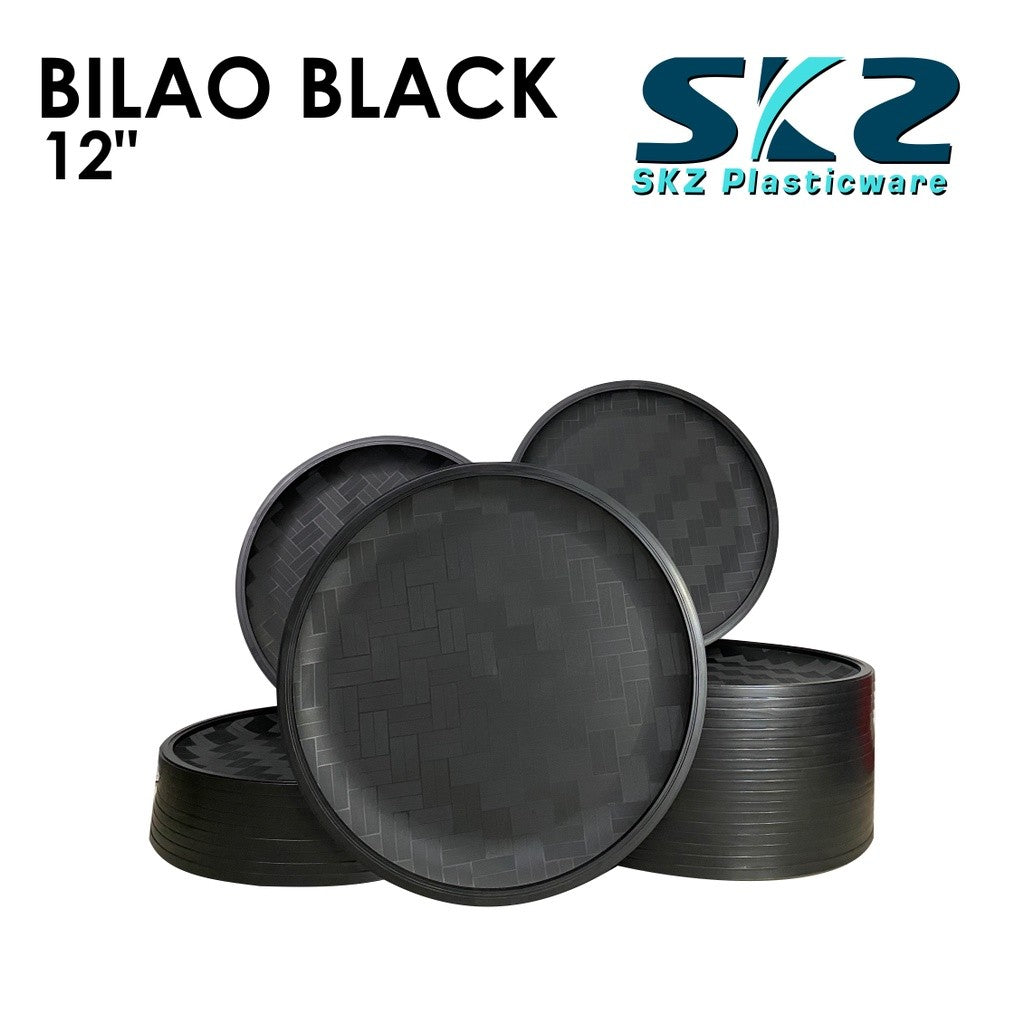 SKZ BLACK PLASTIC BILAO SIZE 10,12,14,16,18 REUSABLE AND ENVIRONMENTAL FRIENDLY BILAO