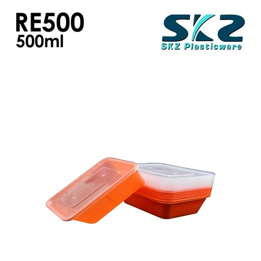 SKZ COLORED SERIES RE500 PINK, BLUE, GREEN, YELLOW. ENVIRONMENTAL FRIENDLY FOOD STORAGE MICROWAVABLE