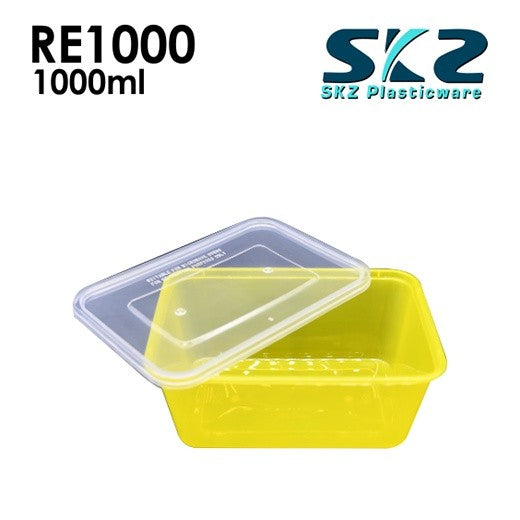 SKZ COLORED CONTAINER RECTANGULAR SERIES RE1000 ENVIRONMENTAL FRIENDLY FOOD STORAGE MICROWAVABLE