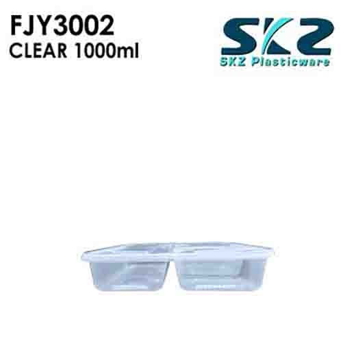 NEW (FYJ-3002) CLEAR CONTAINER 3DIVISION SERIES 3500ML ENVIRONMENTAL FRIENDLY FOOD STORAGE MICROWAV