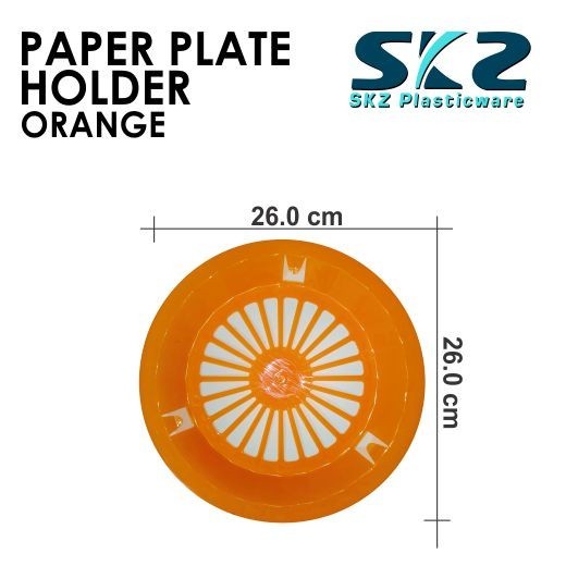 SKZ PAPER PLATE HOLDER ASSORTED COLOR 12 TO 24PCS 10" (HIGH QUALITY PLASTIC)