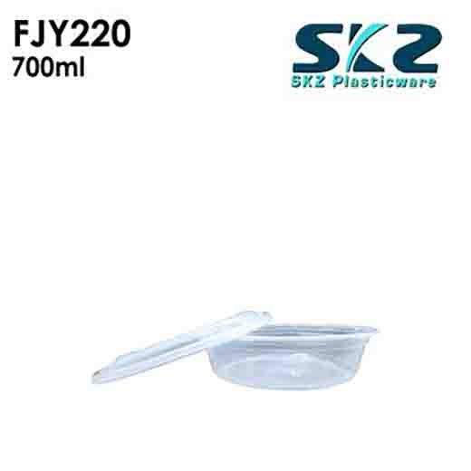NEW (FJY-220) CLEAR CONTAINER ROUND SERIES 700ML ENVIRONMENTAL FRIENDLY FOOD STORAGE MICROWAV