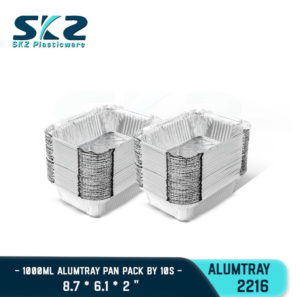 SKZ Aluminum Rectangular Tray  For Baking and Grilling 1000ml 2216