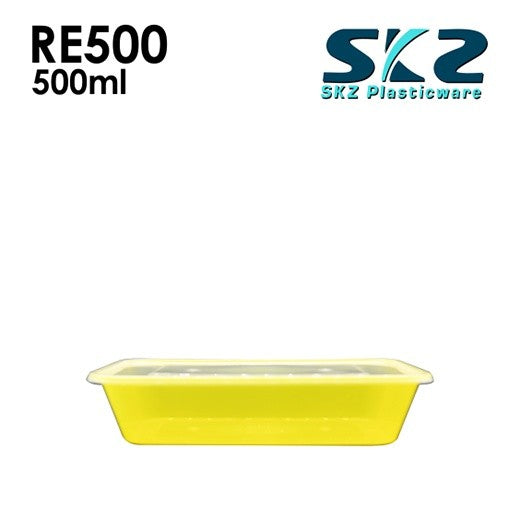 SKZ COLORED CONTAINER RECTANGULAR SERIES RE500 ENVIRONMENTAL FRIENDLY FOOD STORAGE MICROWAVABLE