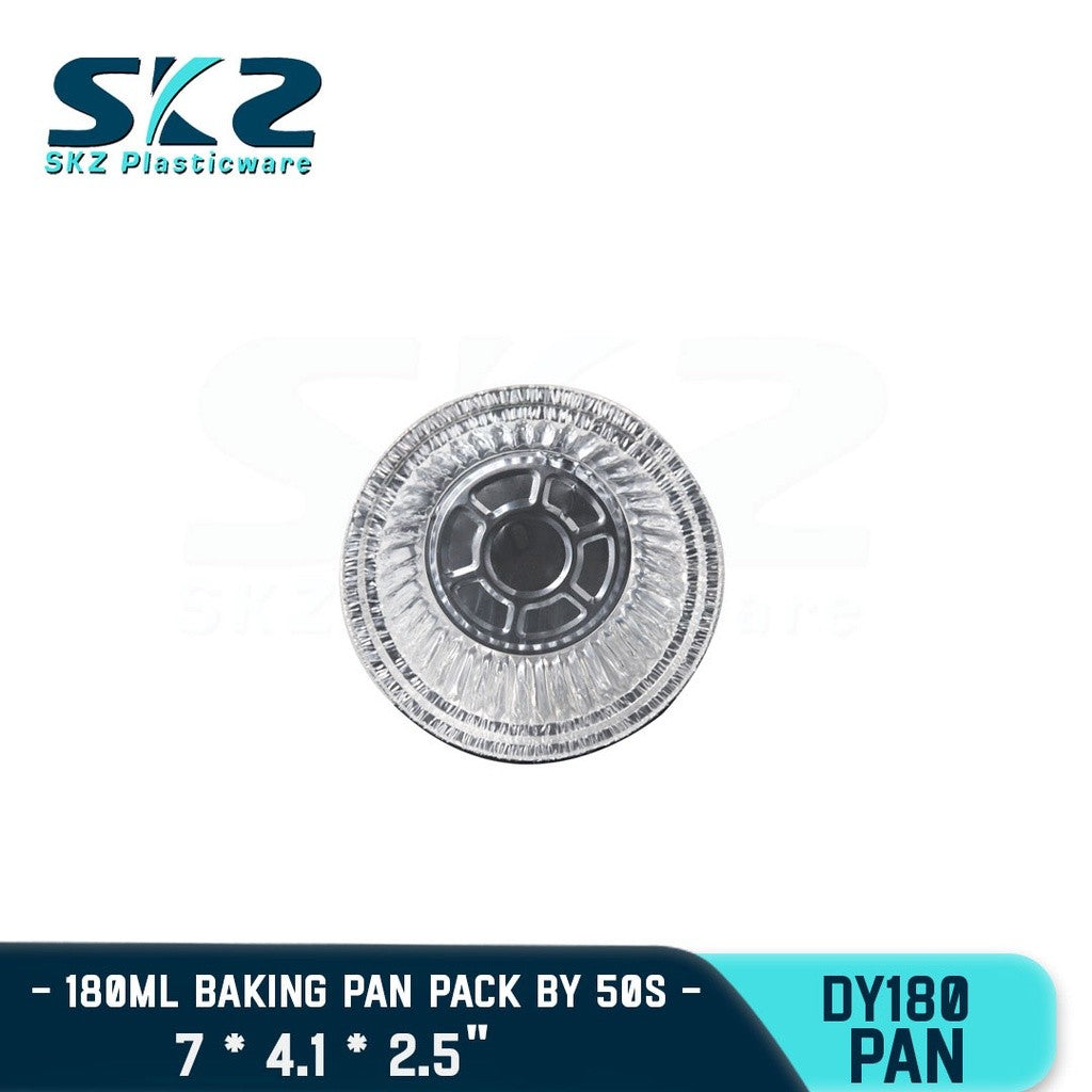 SKZ ALUMINUM FOIL ROUND SILVER 700ML  [DY180]  ALUMTRAY WITH LID 50PCS/PACK