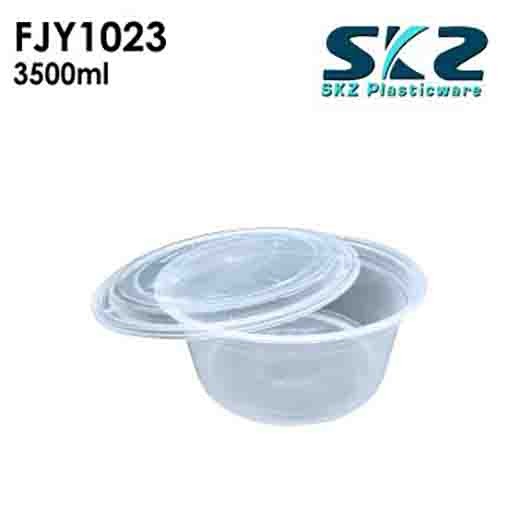 NEW (FYJ-1023) CLEAR CONTAINER ROUND SERIES 3500ML ENVIRONMENTAL FRIENDLY FOOD STORAGE MICROWAV