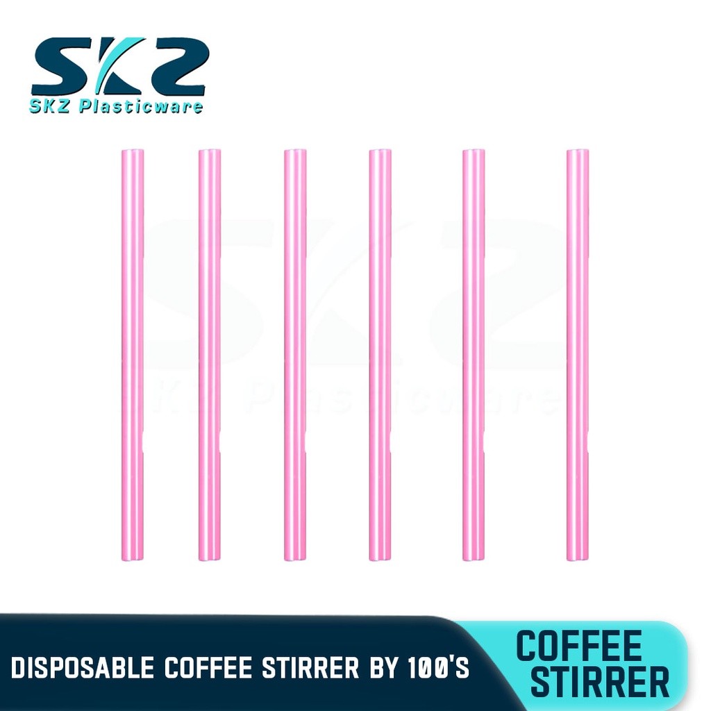 SKZ DISPOSABLE  PLASTIC COFFEE STIRRER 100PCS/PACK