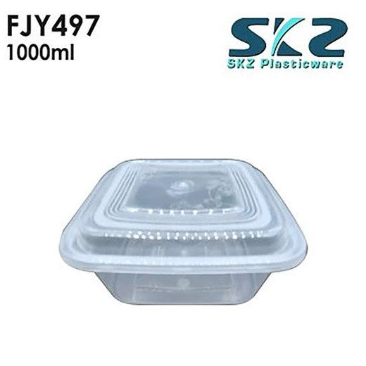 NEW (FYJ-497) CLEAR CONTAINER RECTANGULA SERIES 1000ML ENVIRONMENTAL FRIENDLY FOOD STORAGE MICROWAV