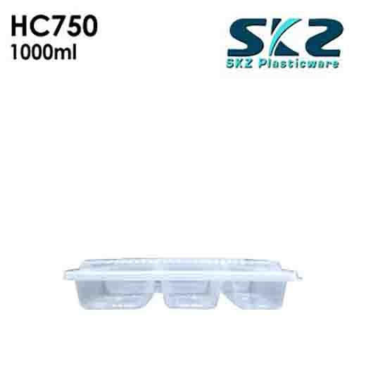 NEW (HC-750) CLEAR CONTAINER 5DIVISION SERIES 3500ML ENVIRONMENTAL FRIENDLY FOOD STORAGE MICROWAV