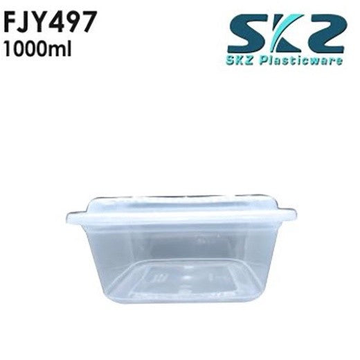 NEW (FYJ-497) CLEAR CONTAINER RECTANGULA SERIES 1000ML ENVIRONMENTAL FRIENDLY FOOD STORAGE MICROWAV