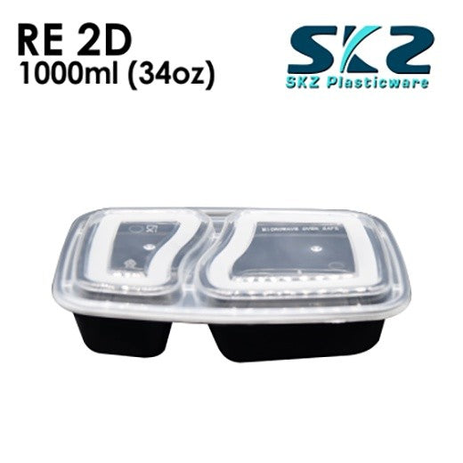 SKZ 2 DIVISION RECTANGULAR SERIES RE 2D ENVIRONMENTAL FRIENDLY FOOD STORAGE MICROWAVABLE