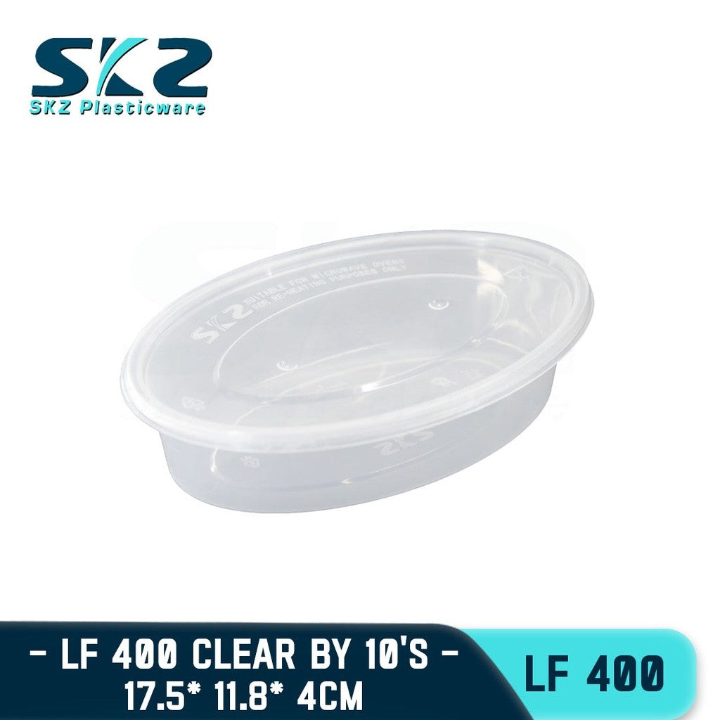 SKZ CLEAR OVAL CONTAINER SERIES LF500 400ml ENVIRONMENTAL FRIENDLY LECHE FLAN CONTAINER