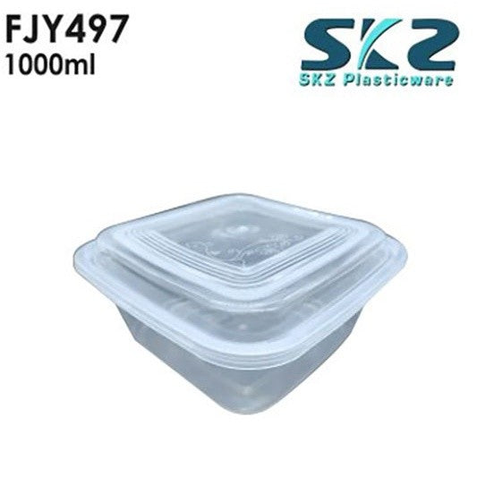 NEW (FYJ-497) CLEAR CONTAINER RECTANGULA SERIES 1000ML ENVIRONMENTAL FRIENDLY FOOD STORAGE MICROWAV