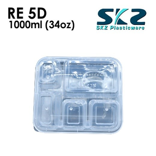 SKZ CLEAR CONTAINER RECTANGULAR SERIES RE5D ENVIRONMENTAL FRIENDLY FOOD STORAGE MICROWAVABLE