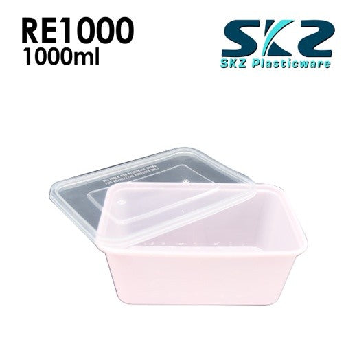 SKZ COLORED CONTAINER RECTANGULAR SERIES RE1000 ENVIRONMENTAL FRIENDLY FOOD STORAGE MICROWAVABLE