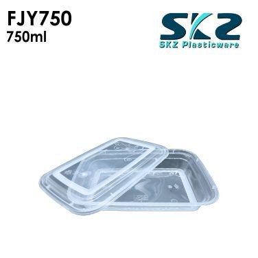 NEW (FJY-750) CLEAR CONTAINER RECTANGULAR SERIES 750ML ENVIRONMENTAL FRIENDLY FOOD STORAGE