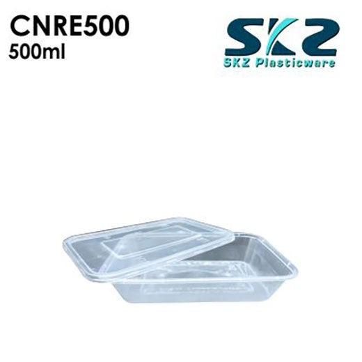 NEW (CNRE-500) CLEAR CONTAINER RECTANGULAR SERIES 500ML ENVIRONMENTAL FRIENDLY FOOD STORAGE