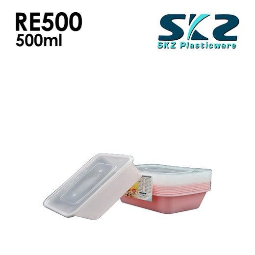SKZ COLORED SERIES RE500 PINK, BLUE, GREEN, YELLOW. ENVIRONMENTAL FRIENDLY FOOD STORAGE MICROWAVABLE