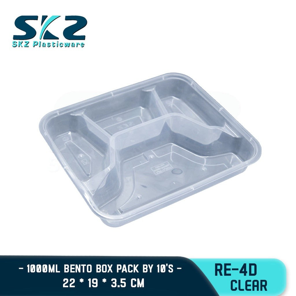 SKZ CLEAR CONTAINER RECTANGULAR SERIES RE4D ENVIRONMENTAL FRIENDLY FOOD STORAGE MICROWAVABLE