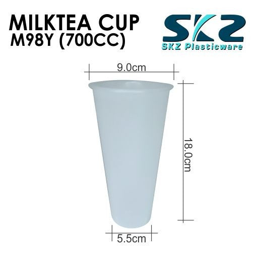 SKZ MILKTEA Y AND U HARD CUP (500CC, 700CC 700CC FROSTED) ENVIRONMENTAL FRIENDLY MILKTEA CUP