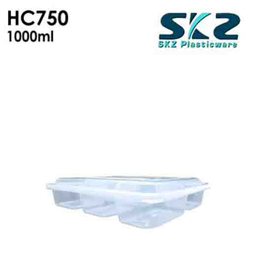NEW (HC-750) CLEAR CONTAINER 5DIVISION SERIES 3500ML ENVIRONMENTAL FRIENDLY FOOD STORAGE MICROWAV