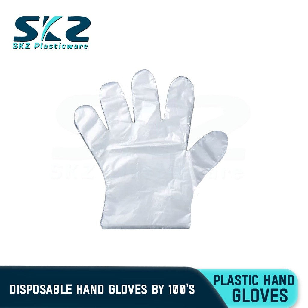 SKZ DISPOSABLE PLASTIC HAND GLOVES 100PCS/BOX