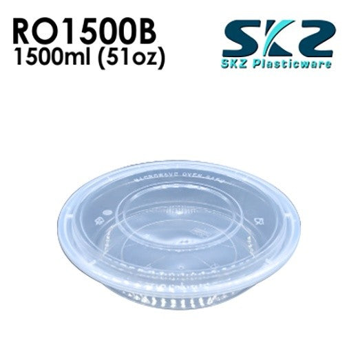 SKZ CLEAR CONTAINER ROUND SERIES R01500-B ENVIRONMENTAL FRIENDLY FOOD STORAGE MICROWAVABLE