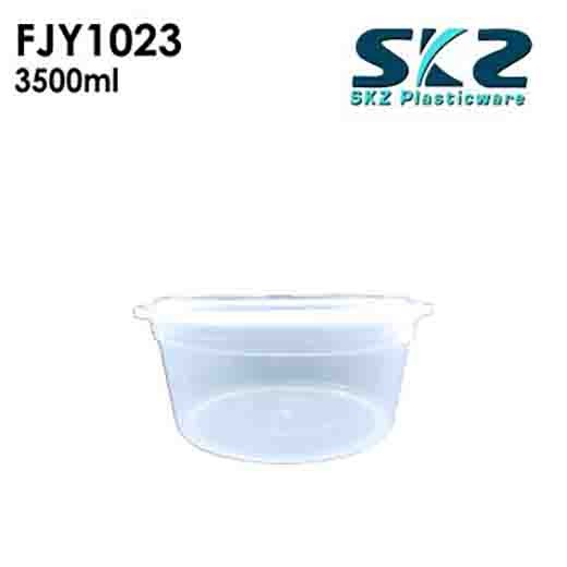 NEW (FYJ-1023) CLEAR CONTAINER ROUND SERIES 3500ML ENVIRONMENTAL FRIENDLY FOOD STORAGE MICROWAV