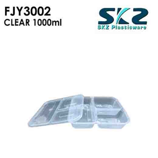 NEW (FYJ-3002) CLEAR CONTAINER 3DIVISION SERIES 3500ML ENVIRONMENTAL FRIENDLY FOOD STORAGE MICROWAV