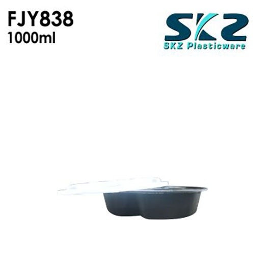 NEW (FJY-838) BLACK CONTAINER RO3D SERIES 1000ML ENVIRONMENTAL FRIENDLY FOOD STORAGE
