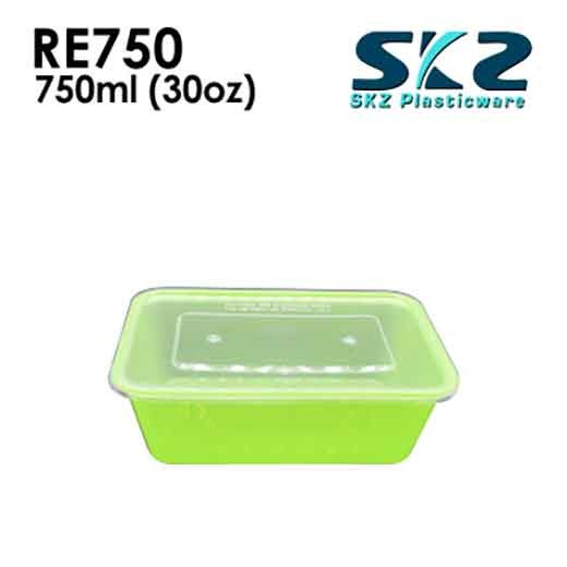 SKZ COLORED CONTAINER RECTANGULAR SERIES RE750 ENVIRONMENTAL FRIENDLY FOOD STORAGE MICROWAVABLE