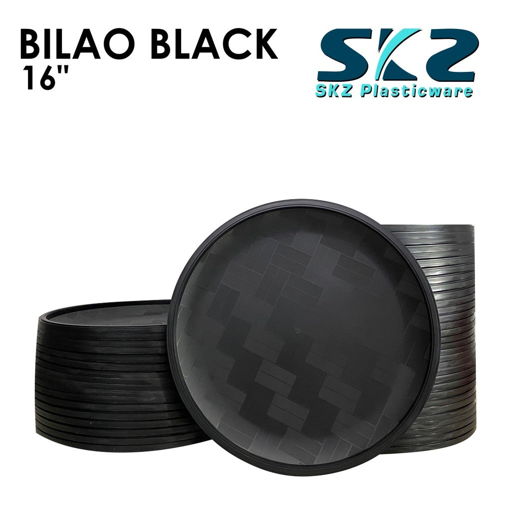 SKZ BLACK PLASTIC BILAO SIZE 10,12,14,16,18 REUSABLE AND ENVIRONMENTAL FRIENDLY BILAO