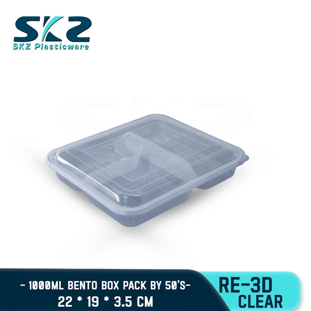 SKZ CLEAR CONTAINER RECTANGULAR SERIES RE3D ENVIRONMENTAL FRIENDLY FOOD STORAGE MICROWAVABLE