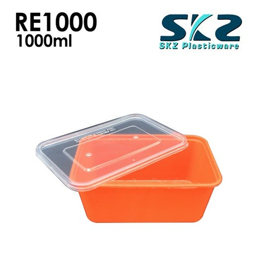 SKZ COLORED CONTAINER RECTANGULAR SERIES RE1000 ENVIRONMENTAL FRIENDLY FOOD STORAGE MICROWAVABLE