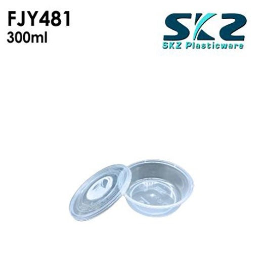 NEW (FJY-481) CLEAR CONTAINER ROUND SERIES 300ML ENVIRONMENTAL FRIENDLY FOOD STORAGE MICROWAV