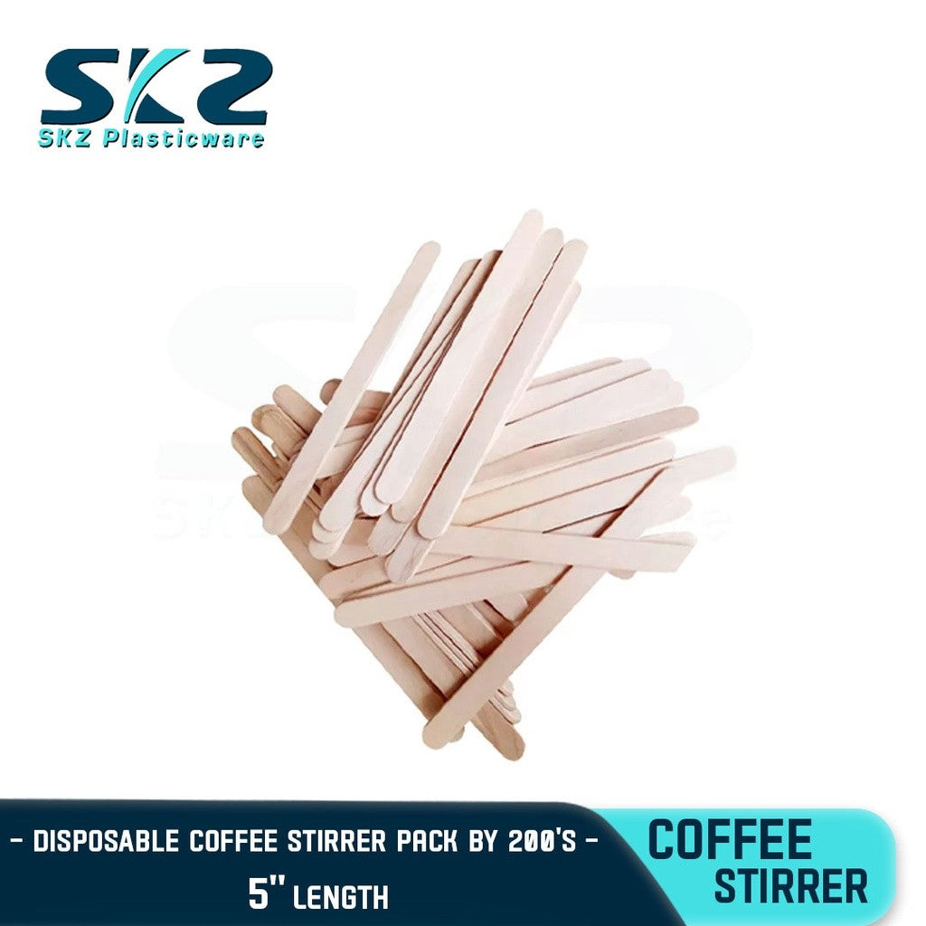 SKZ DISPOSABLE WOODEN COFFEE STIRRER  100--200PCS/PACK