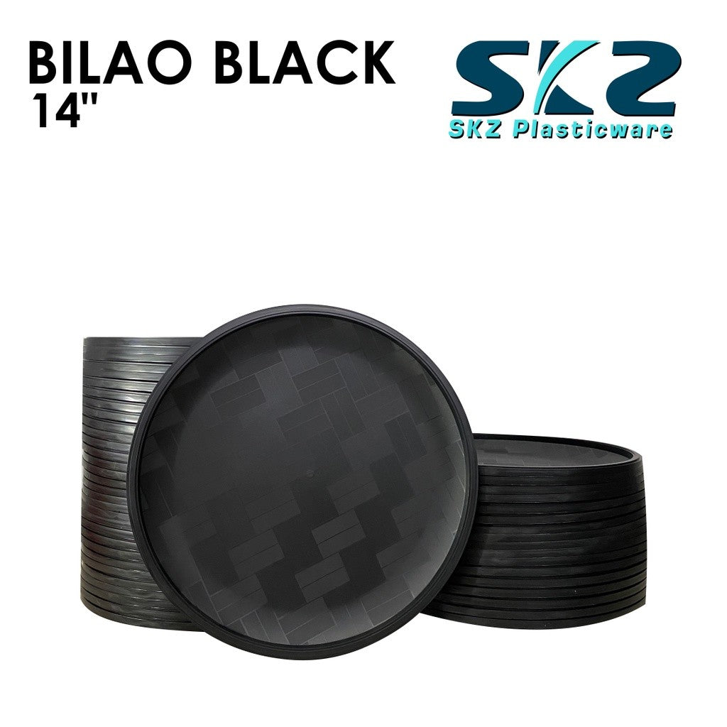 SKZ BLACK PLASTIC BILAO SIZE 10,12,14,16,18 REUSABLE AND ENVIRONMENTAL FRIENDLY BILAO