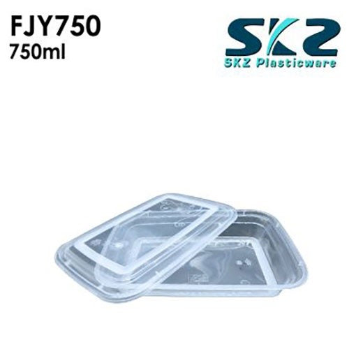 NEW (FJY-750) CLEAR CONTAINER RECTANGULAR SERIES 750ML ENVIRONMENTAL FRIENDLY FOOD STORAGE