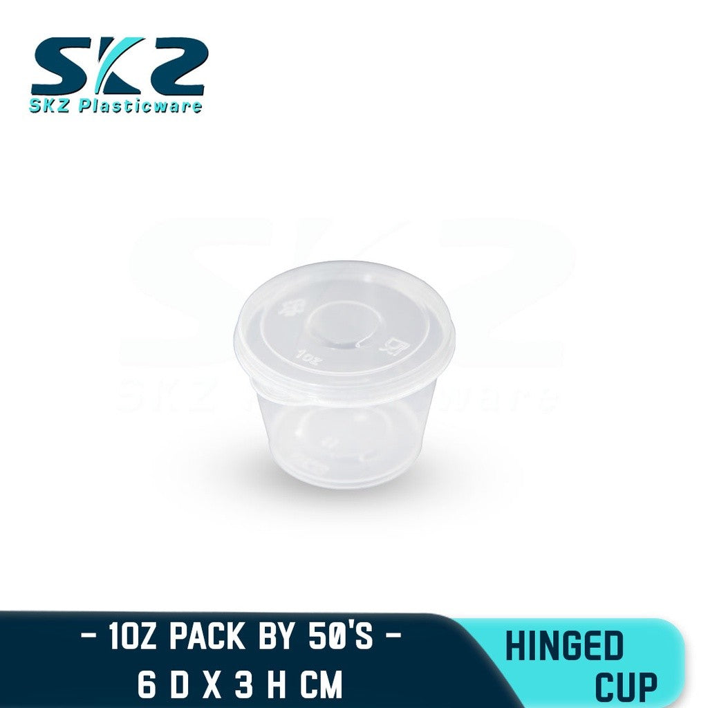 SKZ 1BOX CLEAR 2oz HINGED CUP 60ML [1000pcs] ENVIRONMENTAL FRIENDLY FOOD STORAGE MICROWAVABLE