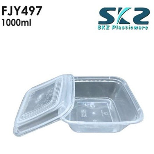 NEW (FYJ-497) CLEAR CONTAINER RECTANGULA SERIES 1000ML ENVIRONMENTAL FRIENDLY FOOD STORAGE MICROWAV